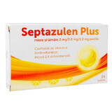 Septazulen Plus miele e limone, 2 mg/0,6 mg/1,2 mg, 24 pillole, Lozy's Pharmaceuticals