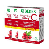 Vitamina C 1500 mg + Vitamina D3 3000 UI, 3x30 compresse, Beres