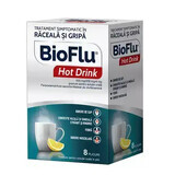 Bioflu Hot Drink, 500 mg/200 mg/4 mg granulato per soluzione orale, 8 bustine, Biofarm