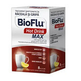 Bioflu Hot Drink Max, 1000 mg/200 mg/4 mg granulato per sospensione orale, 8 bustine, Biofarm