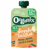 Purea biologica di mango, albicocca, carota, finocchio, + 12 mesi, 100 g, Organix