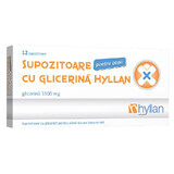 Supposte con glicerina 1500 mg per bambini, 12 pezzi, Hyllan