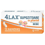 Supposte di glicerina per neonati 4Lax, 12 pezzi, Solacium Pharma