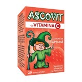 Ascovit con vitamina C gusto fragola, 20 compresse, Omega Pharm