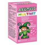 Ascovit Multivit, 60 compresse al gusto di lampone, Omega Pharma