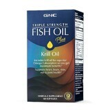 Olio di pesce a tripla forza più olio di krill (774612), 60 capsule molli, Gnc