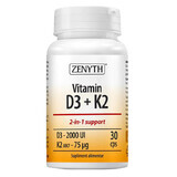 Vitamina D3 + K2, 30 capsule, Zenyth