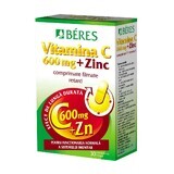 Vitamina C 600 mg + Zinco 15 mg, 30 compresse, Beres