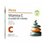 Vitamina C con polpa di rosa canina e stevia, 30 compresse, Alevia