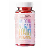 Vitamine vegane masticabili per capelli Unicorn Vegan, 60 gelatine, HairBurst