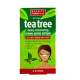 Strisce per la pulizia dei pori del naso con tea tree, 6 pezzi, Beauty Formulas