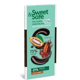 Cioccolato fondente Sweet&Safe con dolcificante naturale alla stevia, 90 g, Sly Nutritia