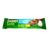 Cioccolato al latte Sweet&Safe con dolcificante naturale alla stevia, 25 g, Sly Nutritia