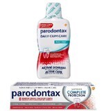 Complete Protection Whitening Confezione dentifricio Parodontax, 75 ml + Daily Gum Care Menta fresca Parodontax collutorio analcolico, 500 ml, Gsk