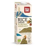 Bevanda di riso biologica con mandorle e nocciole, 1 litro, Lima