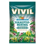 Caramelle senza zucchero con eucalipto e mentolo, 60 g, Vivil