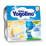 Dessert Gris con latte e vaniglia Yogolino, +6 mesi, 4x 100g, Nestlé
