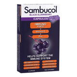 Capsule con sambuco nero, vitamina C e zinco Immuno Forte, 30 capsule, Sambucol