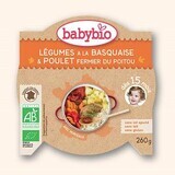 Menù con Verdure Basquaise e Pollo Poitou, +15 mesi, 260 g, Babybio
