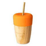 Bicchiere di bambù, arancione, 240 ml, Eco Rascals