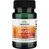 Biotina 5000 mg, 60 compresse, Swanson