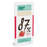 Cioccolato fondente Sweet & Safe 87% con fragole, 90 g, Sly Nutritia