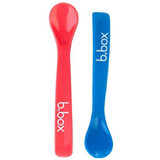 Set di 2 cucchiai flessibili in silicone, blu e rosso, BBOX