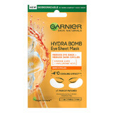 Hydra Bomb Skin Naturals maschera per gli occhi all'estratto di arancia, 6 g, Garnier