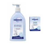 Pacchetto schiuma e shampoo per bambini, 500 ml + Sapone per bambini, 100 g, Sanosan