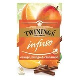 Tè infuso all'aroma di arancia, mango e cannella, 20 bustine, Twinings