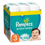 Pannolini Pampers Active Baby 3 Midi 6-10 kg 208 pezzi
