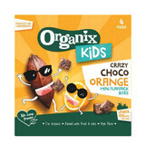 Cubetti di avena integrale biologica con cacao e arancia, +3 anni, 4 buste x 23 g, Organix