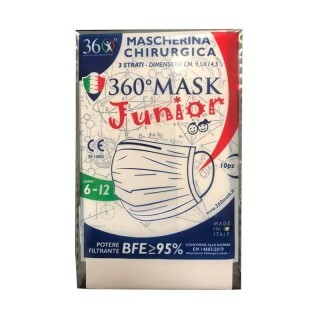 Mascherina Chirurgica Rosa 360° Mask Junior 10 Pezzi