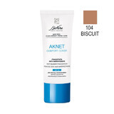 BioNike Aknet - Comfort Cover Fondotinta Anti-Imperfezioni N. 104 Biscuit, 30ml