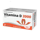 Integratore alimentare Vitamina D3 2000UI, senza zucchero, Slavia Pharm, 30 compresse rivestite con film