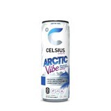 Celsius Energy Drink Arctic Vibe, bevanda energizzante gassata al sapore rinfrescante di frutti di bosco, 355 Ml