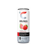 Celsius Energy Drink, bevanda energetica gassata al gusto di fragola e guava, 355 ml