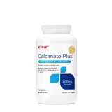 Gnc Calcimate Plus, calcio 800 Mg con magnesio e vitamina D-3, 240 Tb