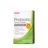  Soluzioni probiotiche GNC con Enzimi, Probiotici con Enzimi Digestivi 25 miliardi di CFU, 60 capsule, GNC