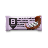 Barretta proteica biologica ricoperta di cioccolato con anacardi, cocco e chia, 68 gr, The Barbarian