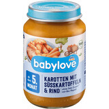 Carote Babylove, patate dolci con manzo 5+ ECO, 190 g