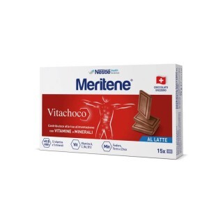 Nestlé Health Science Meritene Vitachoco Latte Integratore Di Vitamine E Minerali In Cioccolato Svizzero 15 x5g