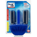 Supporto per pietra blu per deodorante per WC Denkmit + 2 ricariche, 3 pz