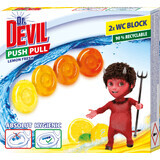 Dr. Devil deodorante per WC push pull limone fresco 2x20g, 2 pz