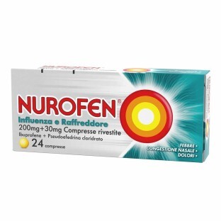 Nurofen Influenza e Raffreddore 200 mg + 30 mg, 24 compresse rivestite, Reckitt Benckiser
