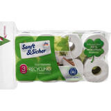 Carta igienica Sanft&Sicher Recycling, 3 strati, 8 pz