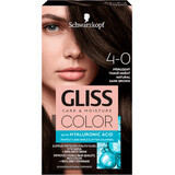 Schwarzkopf Gliss Color Tintura permanente per capelli 4-0 Marrone scuro naturale, 1 pz