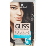 Schwarzkopf Gliss Color Tintura permanente per capelli 1-0 Nero intenso, 1 pz