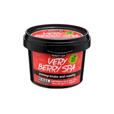 Exfoliant cu vitamina C pentru fata si buze, Very berry spa, Beauty Jar, 120 g