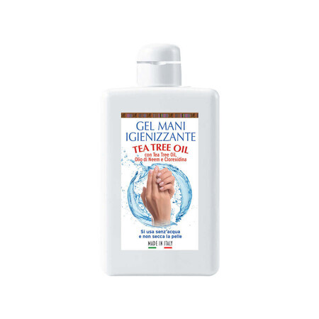 Gel igienizzante mani con Tea Tree oil, Olio di Neem e Clorexidina, La Dispensa, 100 ml